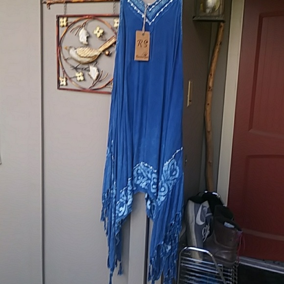Denim color sun dress - Picture 1 of 4